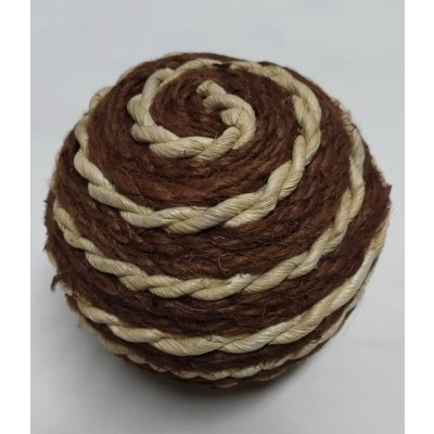 ESFERA TRENZ NAT/BORDO 10 CM