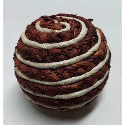 ESFERA TRENZ NAT ROJO 10 CM