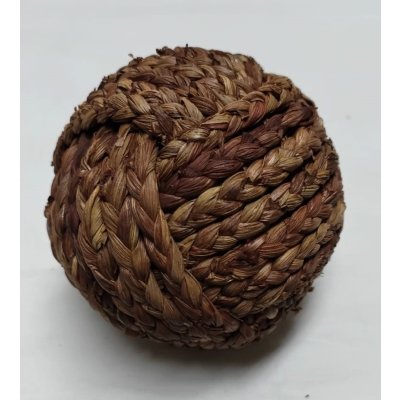 ESFERA TRENZA CRUZ MARRON 10 CM