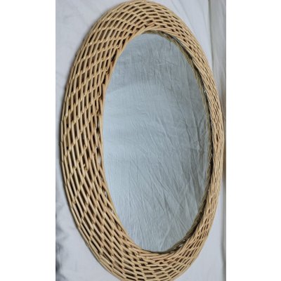 ESPEJO OVAL MIMBRE 63X51 CM