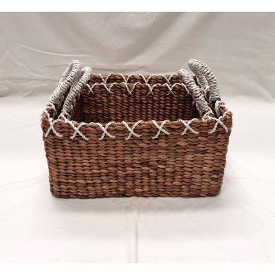 CAN X2 RECT. C/MAN HILO BLANCO 26X47X36 CM