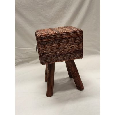 BANQUETA ABAKA Y MADERA  50X33 CM