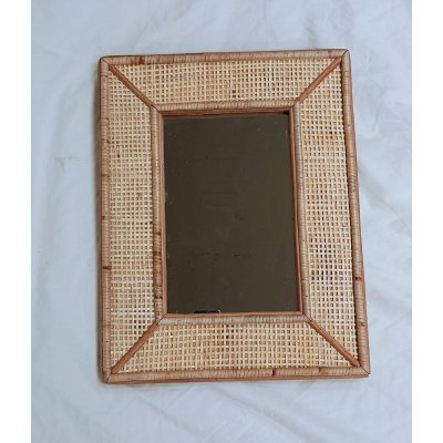 ESPEJO RECT. RATTAN 45X35 CM/CENT 28X18 CM